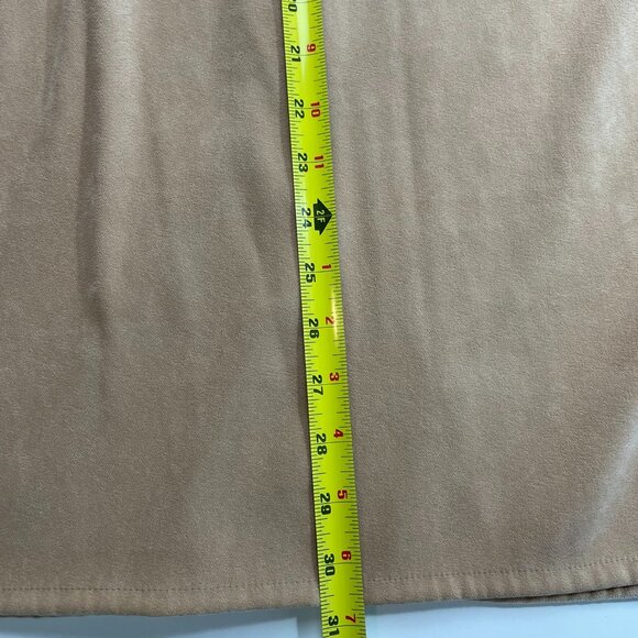 Allison Daley Button Up Shirt Womens 18 Camel Brown, Soft Comfortable Knit - Picture 2 of 14